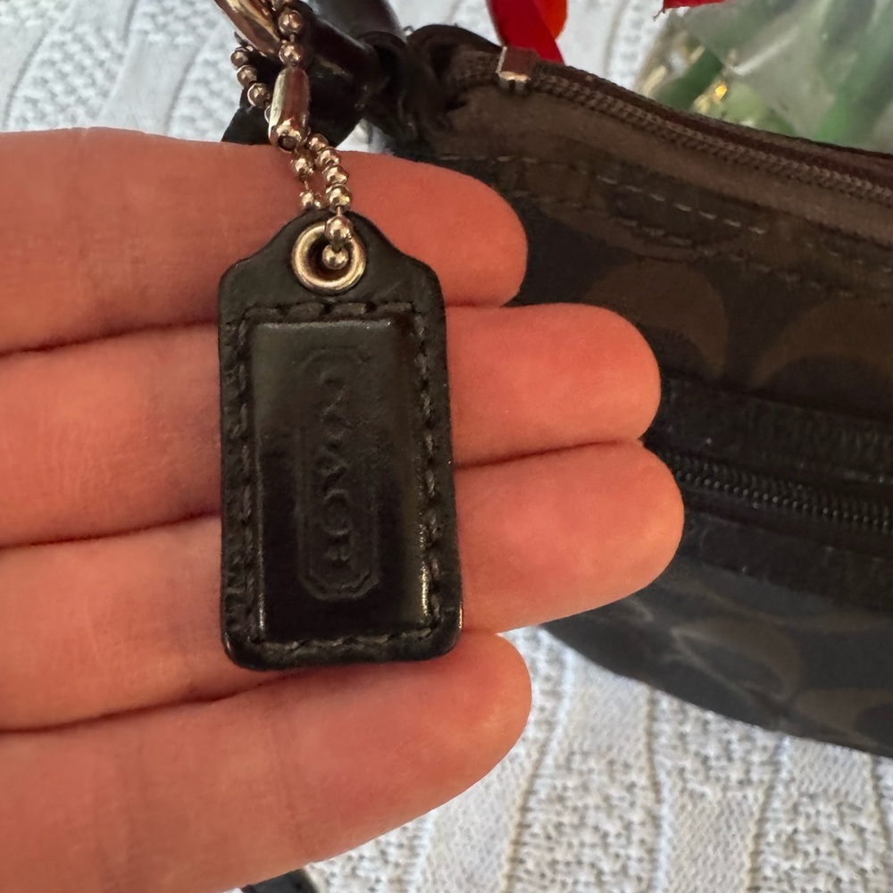 Coach Black/Brown Signature Crossbody Bag - Picture 4 of 6